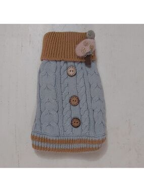 Cozy Knit Dog Sweater with Button Accents